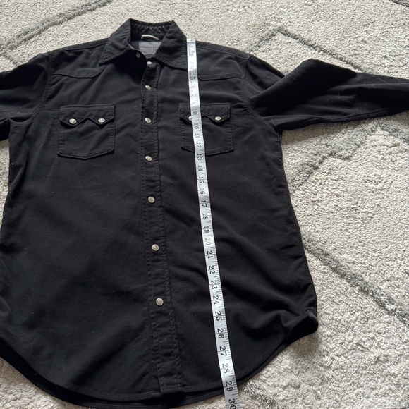Hartford Shirt black western cowboy Button front shirt snap button small - Picture 6 of 7